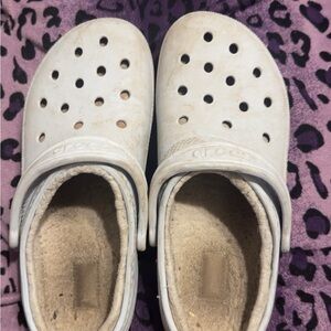 CROCS Women's White Mules